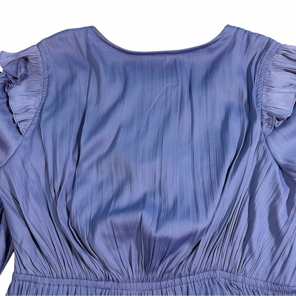 Anthropologie Women Purple Tiered Ruffle Mini Dress Boho Sz S - Picture 9 of 12
